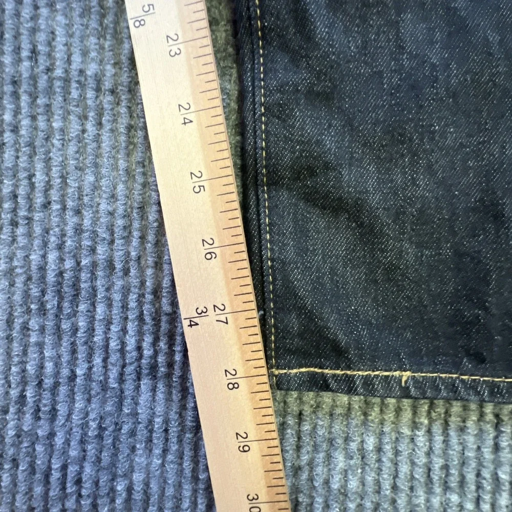 Levi's 501 Straight Leg Jeans Men's Size 46x32 (40x28) Button Fly Blk Wash Denim